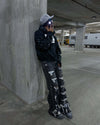 ONYX ACID BLACK RHINESTONE DENIM