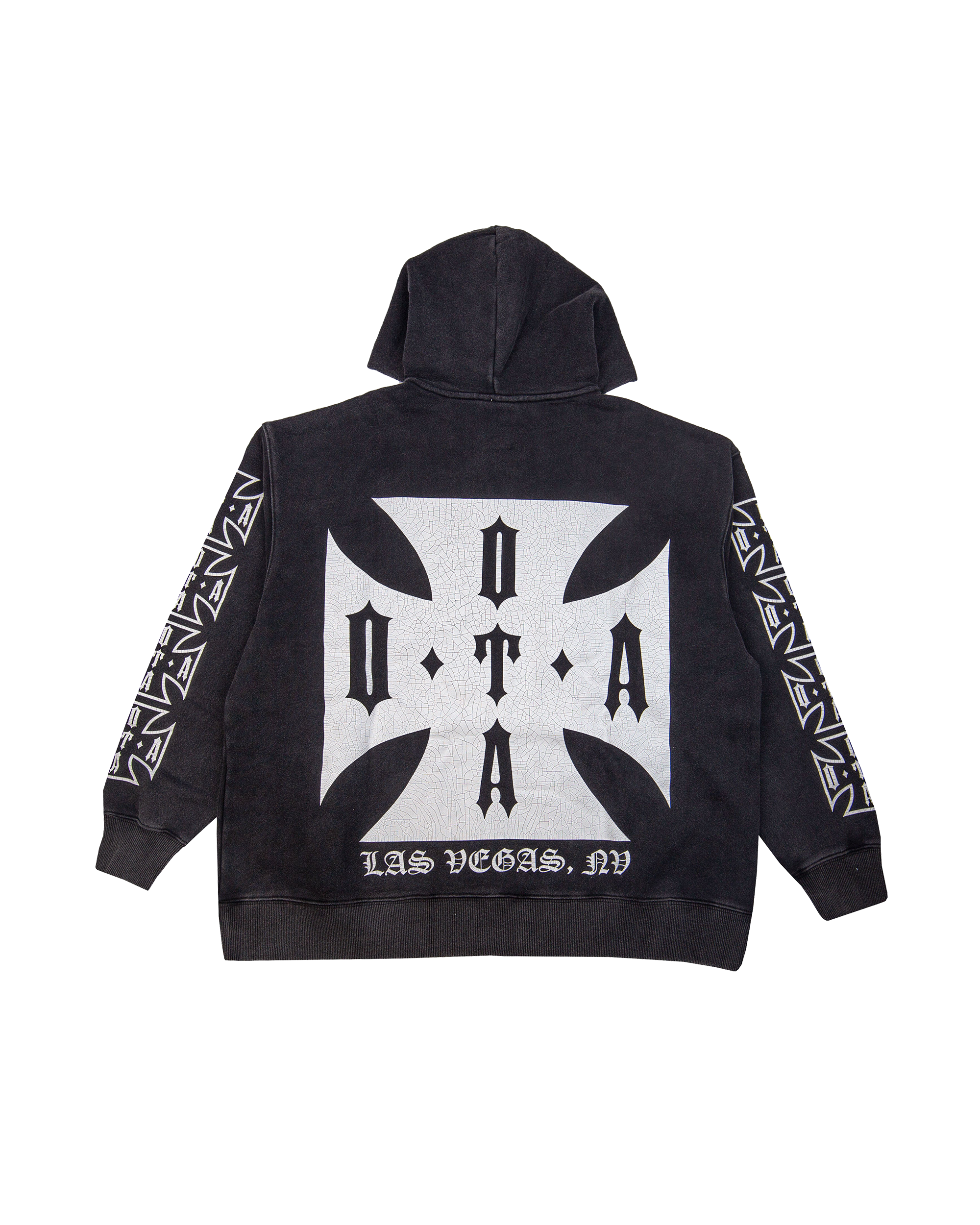 OTA Washed Black Choppa Zip Up Hoodie